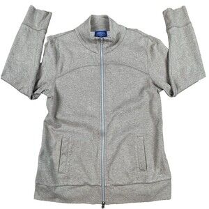 Pendleton Jacket Women's Large Casual Full Zip Mock Neck Heather Tan Pockets